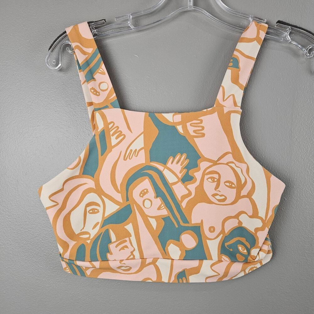 Dazey La Anthropology Abstract Femme Crop Top Art Inspired Size Large